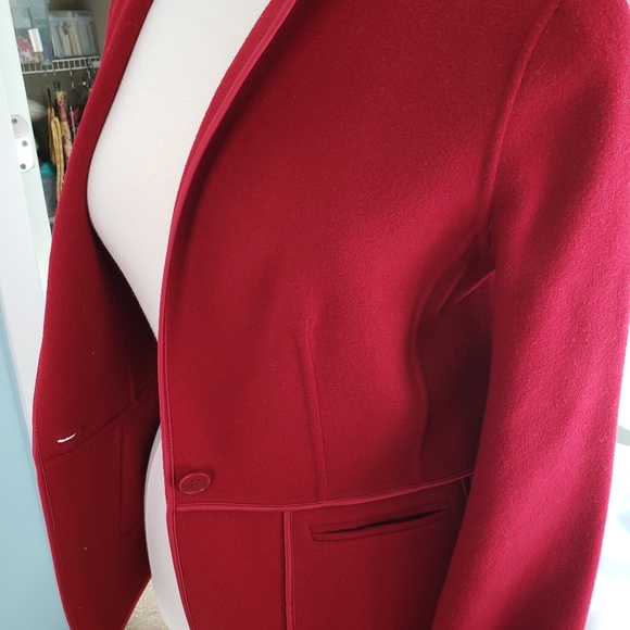 Talbots Red Wool Jacket - Picture 2 of 3